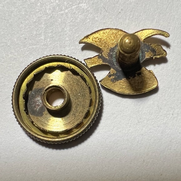 EAGLE FOE fraternal  order of eagles shield enamel lapel pin vintage screw back - Picture 2 of 9